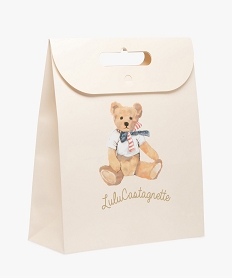 GEMO Pochette cadeau en papier avec motif ourson bébé - LuluCastagnette Blanc