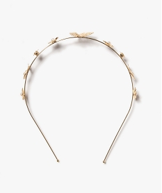 serre-tete metallique avec fleurs et papillons fille doreE993101_3