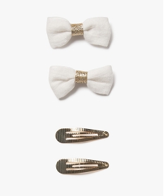 GEMO Barrettes cheveux papillons fille (lot de 4) blanc standard