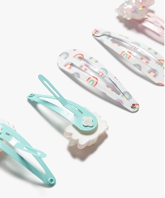 pinces clic-clac pour les cheveux fille avec motifs fantaisie (lot de 6) coloris assortisE994401_2