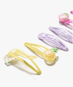 barrette a cheveux clic-clac fantaisie fille (lot 3) roseE994501_2
