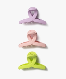 pince crabe pour les cheveux fille (lot de 3) violetE994601_3