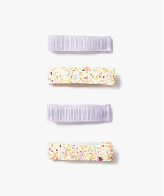 barrettes pour les cheveux pailletees fille (lot de 4) violetE994701_3