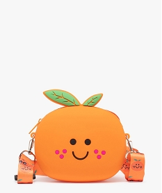 pochette porte-cles enfant en forme d’orange orangeE996301_1
