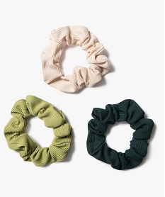chouchou en satin cotele femme (lot de 3) vert standardF002001_3