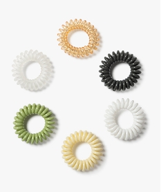 GEMO Élastique à cheveux torsadé (lot de 6) vert standard