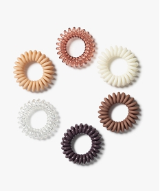GEMO Élastique à cheveux torsadé (lot de 6) marron standard