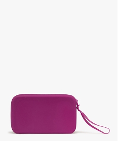 trousse a maquillage zippee en silicone avec dragonne rose standard autres accessoiresF002401_4