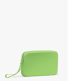 trousse a maquillage zippee en silicone avec dragonne vert standard autres accessoiresF002501_2