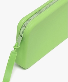 trousse a maquillage zippee en silicone avec dragonne vert standard autres accessoiresF002501_3