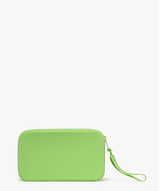 trousse a maquillage zippee en silicone avec dragonne vert standard autres accessoiresF002501_4
