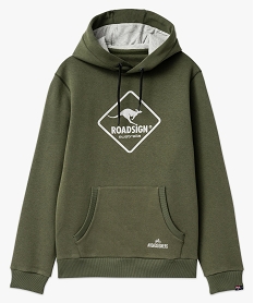sweat a capuche interieur molletonne homme - roadsign vert sweatsF003301_4