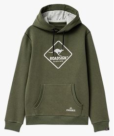 sweat a capuche en molleton homme - roadsign vert sweatsF003301_4