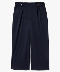 pantalon large a pinces femme grande taille bleu pantalons largesF003501_4