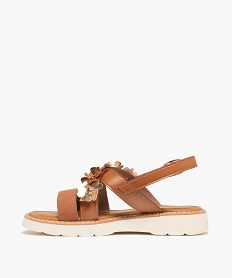 sandales fille avec bride a fleurs fantaisie et a semelle epaisse orangeF018601_3