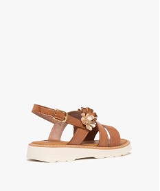 sandales fille avec bride a fleurs fantaisie et a semelle epaisse orangeF018601_4
