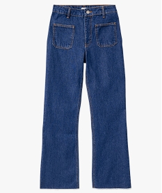 jean flare avec poches plaquees sur l’avant femme bleu pantalons jeans et leggingsF019901_4