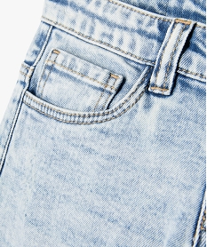 bermuda en jean stretch coupe skater garcon bleuF023101_2