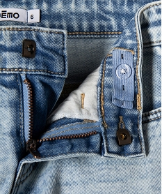bermuda en jean stretch coupe skater garcon bleuF023101_3
