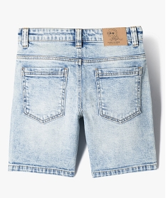 bermuda en jean stretch coupe skater garcon bleuF023101_4