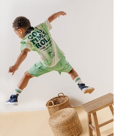 GEMO Tee-shirt manches courtes tie-and-dye coupe oversize garçon Imprimé