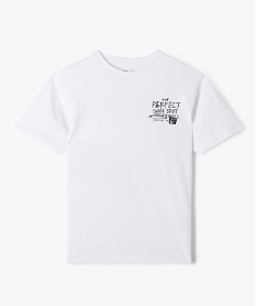 tee-shirt a manches courtes coupe oversize inscription skate garcon blanc tee-shirtsF024301_1