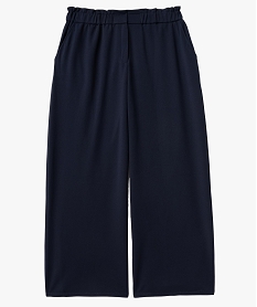 pantalon fluide coupe large femme grande taille bleu pantalons fluidesF029001_4