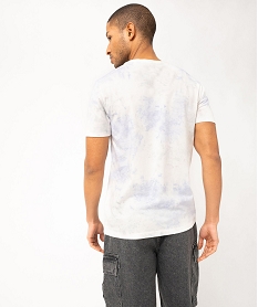 tee-shirt a manches courtes effet tie and dye homme violetF029501_3