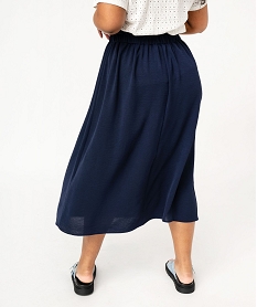 jupe grande taille longueur midi en maille fluide femme bleu robes et jupesF030801_3