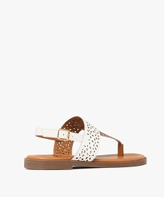 sandales femme a entre-doigts dessus a motifs ajoures blanc sandales plates et nu-piedsF031401_4