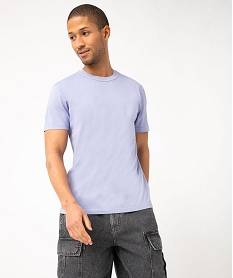 tee-shirt a manches courtes uni homme violet tee-shirtsF034001_1