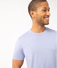 tee-shirt a manches courtes uni homme violet tee-shirtsF034001_2