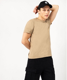 tee-shirt a manches courtes uni homme beige tee-shirtsF034101_1