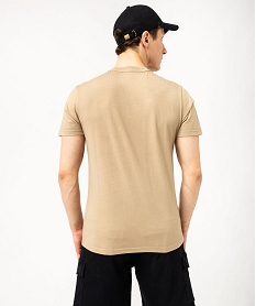 tee-shirt a manches courtes uni homme beige tee-shirtsF034101_3