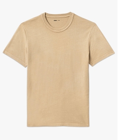 tee-shirt a manches courtes uni homme beige tee-shirtsF034101_4