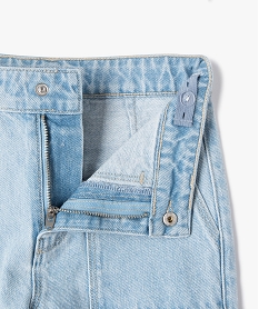jean cargo straight avec taille ajustable fille bleu jeansF042401_2