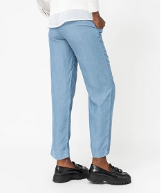 pantalon large et fluide en lyocell femme gris pantalonsF044801_3