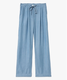 pantalon large et fluide en lyocell femme gris pantalonsF044801_4