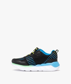 baskets garcon en mesh et a scratch style running a motifs bleu basketsF050101_3