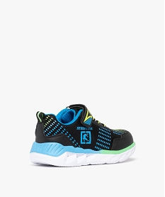 baskets garcon en mesh et a scratch style running a motifs bleu basketsF050101_4