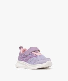baskets fille legeres en mesh et a scratch avec semelle epaisse violet standard basketsF050601_2