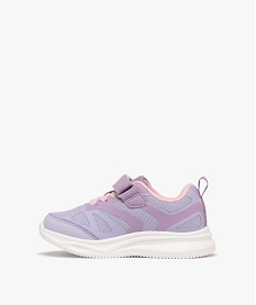 baskets fille legeres en mesh et a scratch avec semelle epaisse violet standard basketsF050601_3