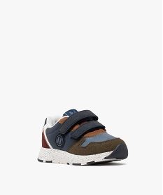 baskets style jogger a scratchs garcon bleu basketsF050701_2