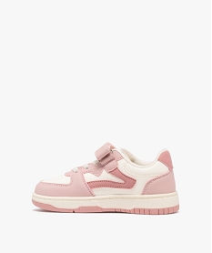 baskets basses a lacets elastiques et scratch fille - 5 miles rose vif basketsF052401_3