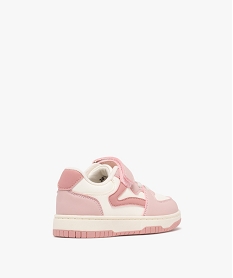baskets basses a lacets elastiques et scratch fille - 5 miles rose vif basketsF052401_4