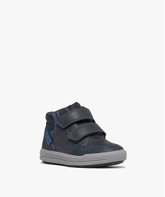 baskets garcon mid-cut unies a double scratch - geox bleu basketsF053901_2