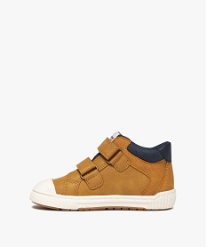 baskets garcon mid-cuit a double scratch et bout en elastomere - gepy marron standard basketsF054301_3