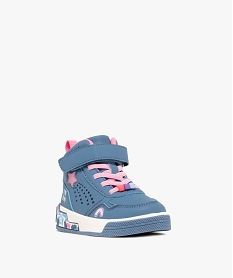 baskets fille mid-cut etoile lumineuse et a semelle fantaisie bleu standard basketsF054401_2