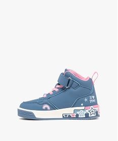 baskets fille mid-cut etoile lumineuse et a semelle fantaisie bleu standard basketsF054401_3