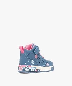 baskets fille mid-cut etoile lumineuse et a semelle fantaisie bleu standard basketsF054401_4